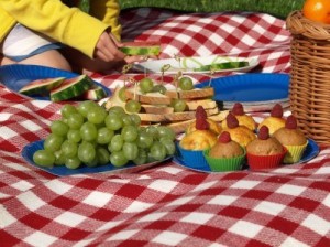 14659394-los-ninos-de-picnic-bocadillos-y-frutas-saludables